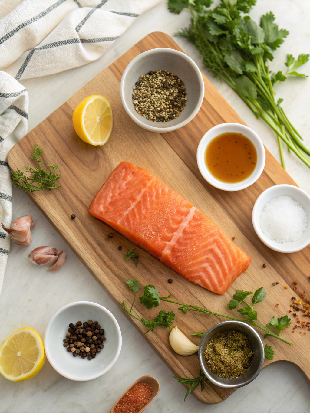 Honey Garlic Salmon Recipe - Easy and Flavorful Sauce Preparation ingredients