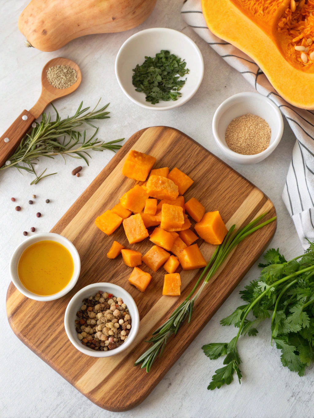 Honey Roasted Butternut Squash Recipe ingredients