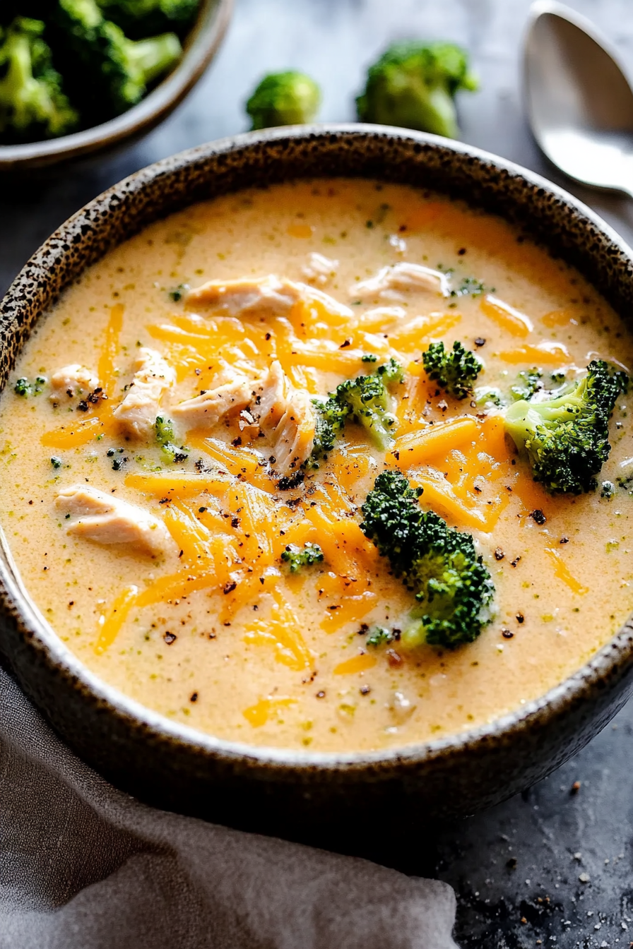 Instant Pot Broccoli Cheese Soup with Chicken Recipe