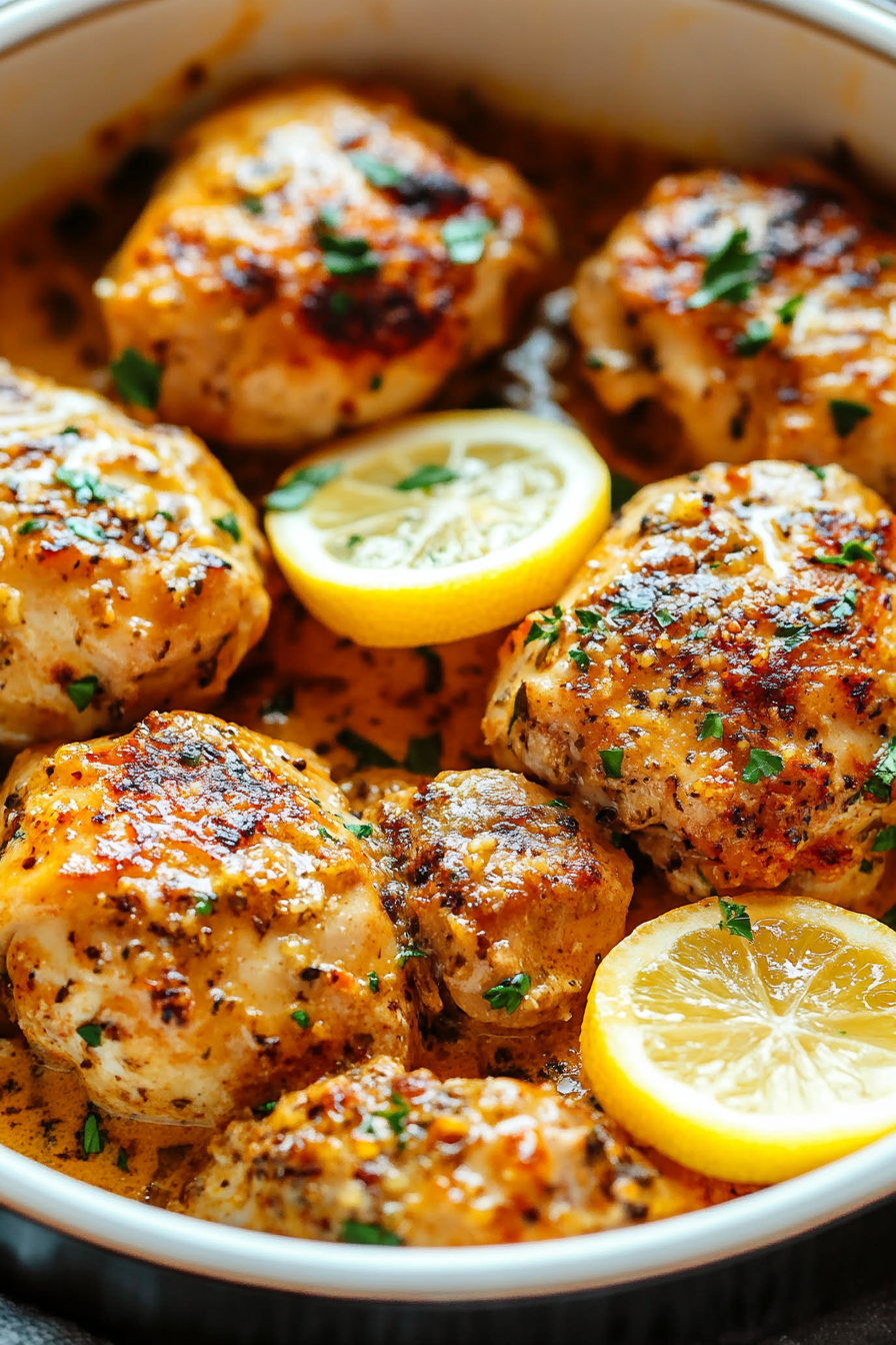 Instant Pot Lemon Butter Chicken Recipe Final Dish Presentation