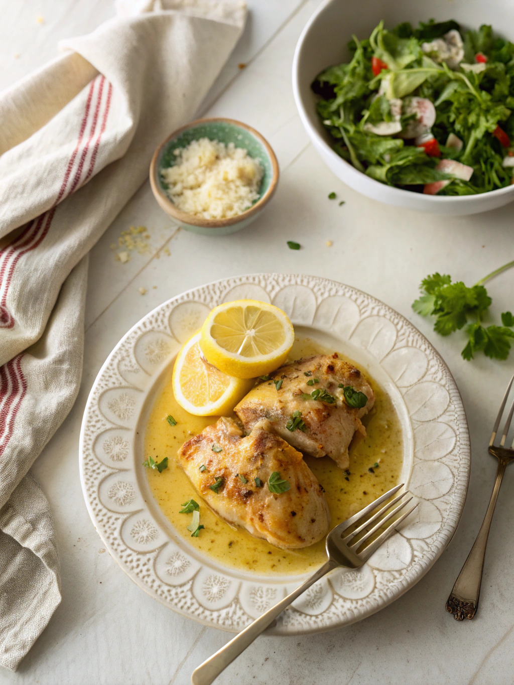 Instant Pot Lemon Butter Chicken Recipe serving suggestion