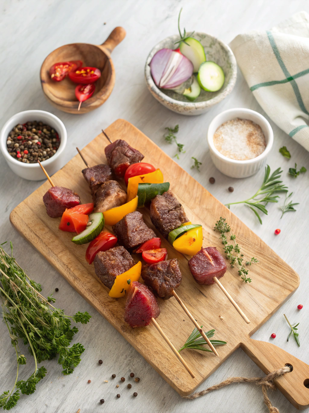 Juicy Steak Kabobs Recipe ingredients
