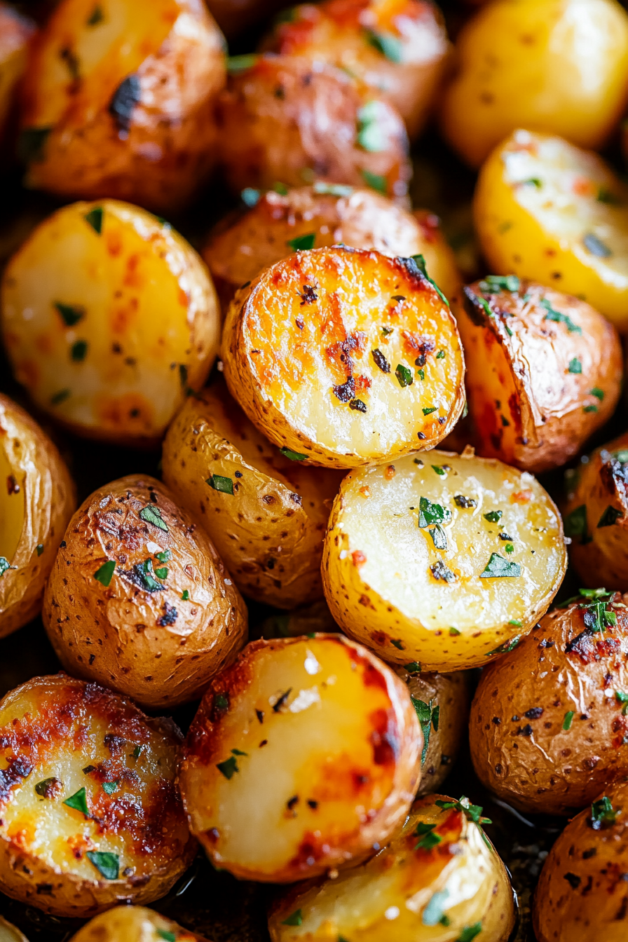 Lemon Garlic Oven Roasted Potatoes Recipe Final Dish Presentation