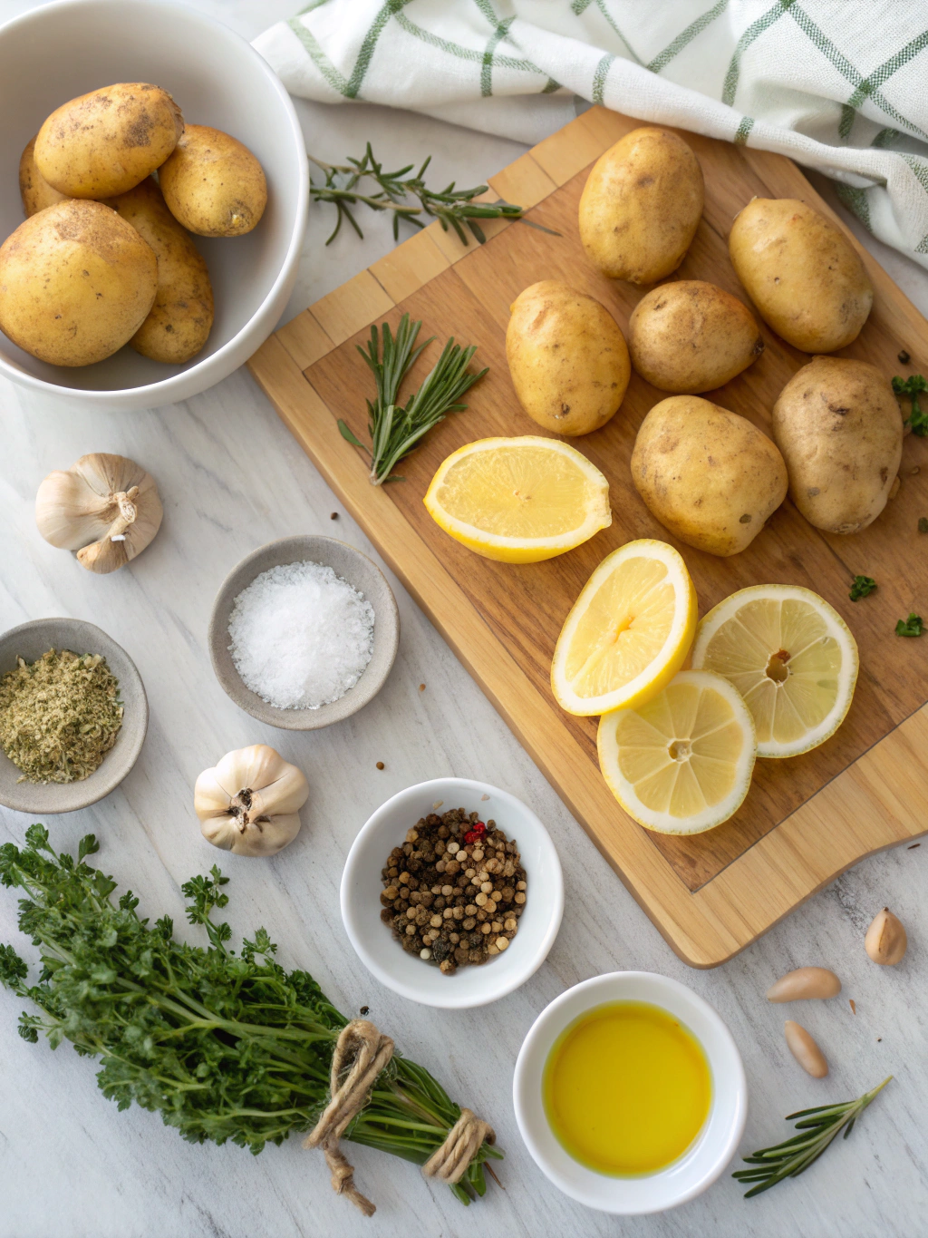 Lemon Garlic Oven Roasted Potatoes Recipe ingredients