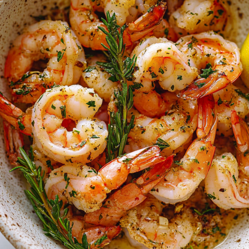 Lemon Herb Garlic Butter Shrimp Recipe