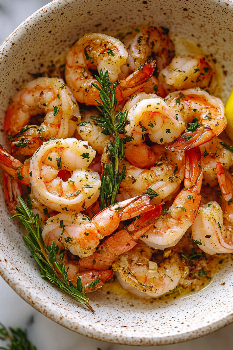 Lemon Herb Garlic Butter Shrimp Recipe