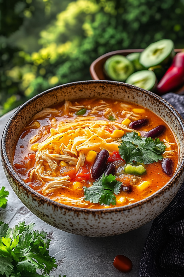 Light and Healthy Chicken Tortilla Soup Recipe