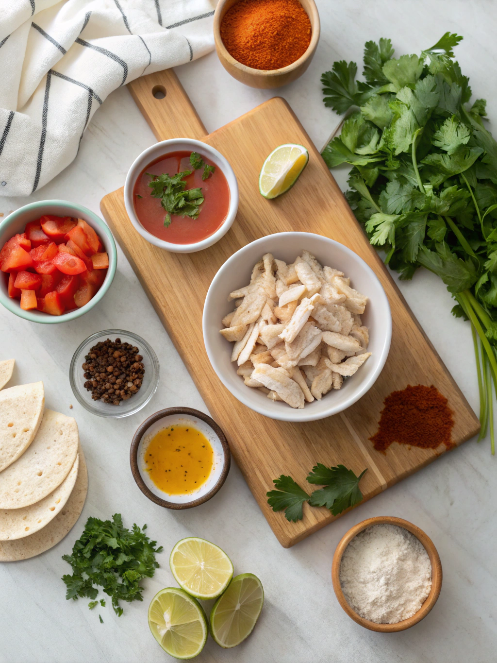 Light and Healthy Chicken Tortilla Soup Recipe ingredients