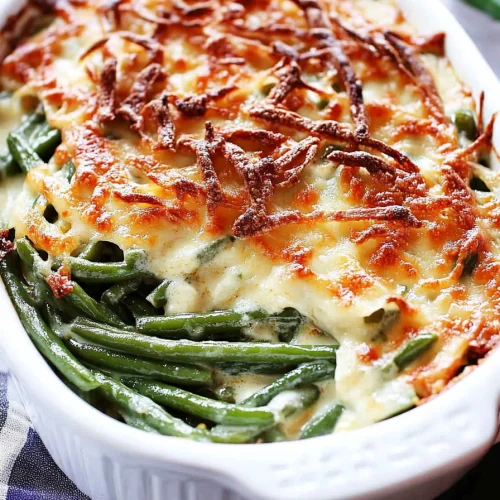 Lightened-Up Creamy Green Bean Casserole Recipe