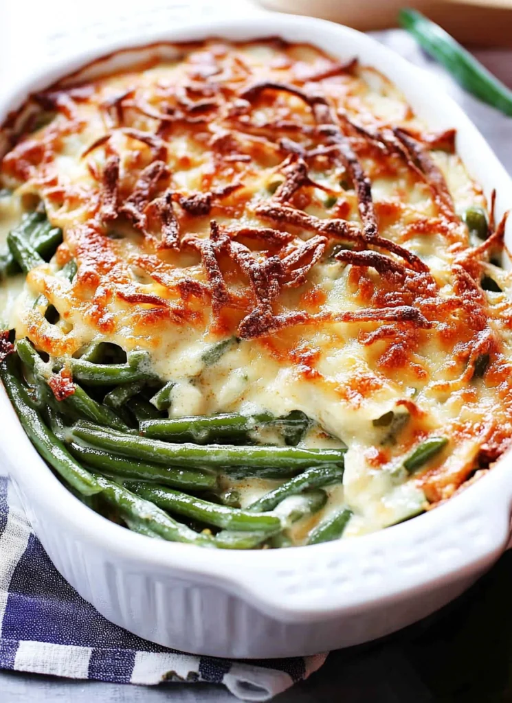 Lightened-Up Creamy Green Bean Casserole Recipe
