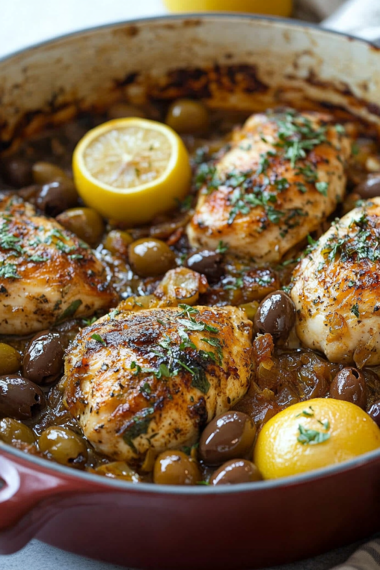 Mediterranean Chicken with Lemons and Olives Recipe