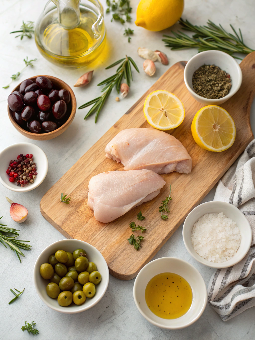 Mediterranean Chicken with Lemons and Olives Recipe ingredients