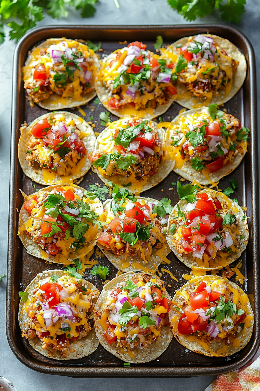 Mini Sheet Pan Tostadas Final Dish Presentation