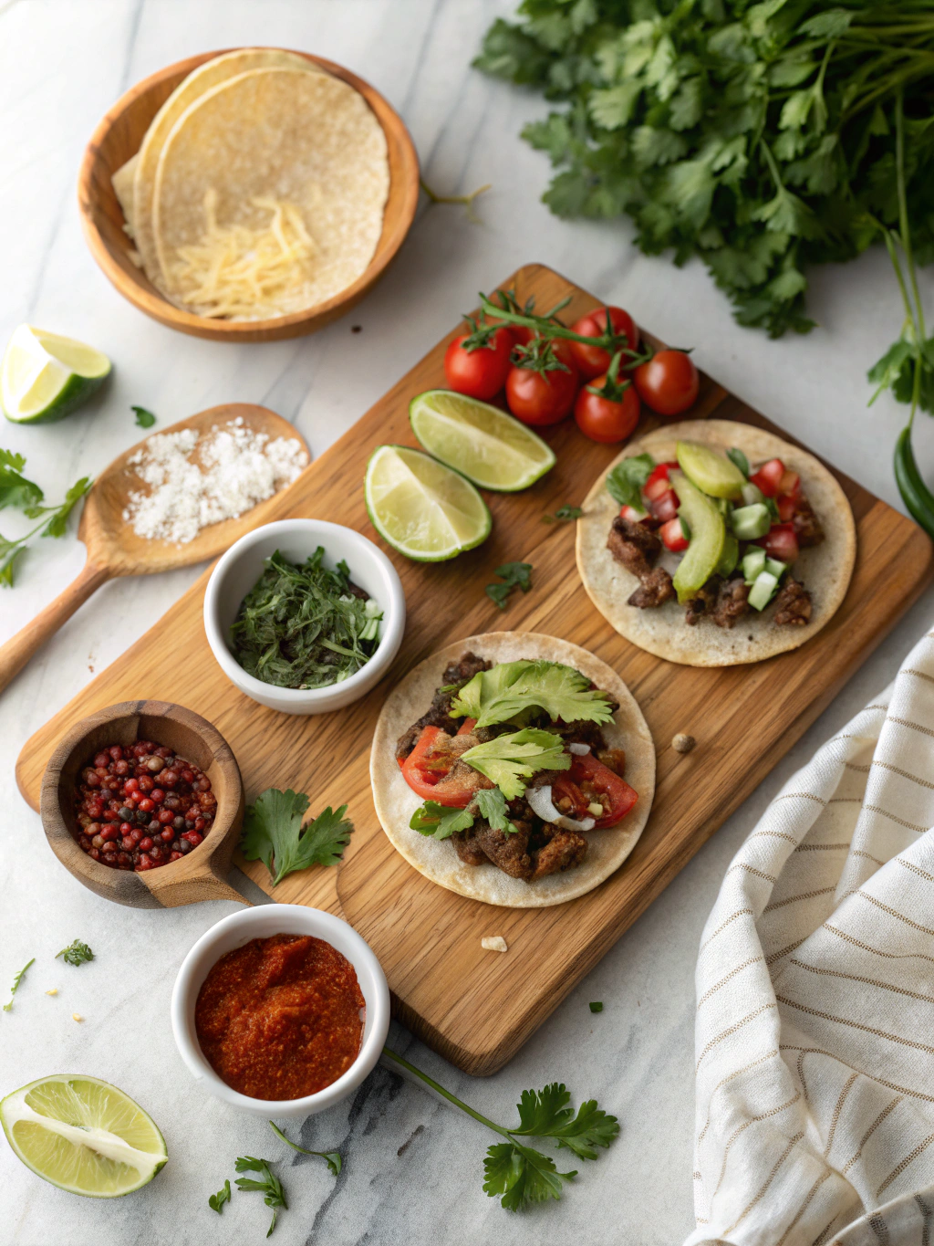 Mini Sheet Pan Tostadas ingredients