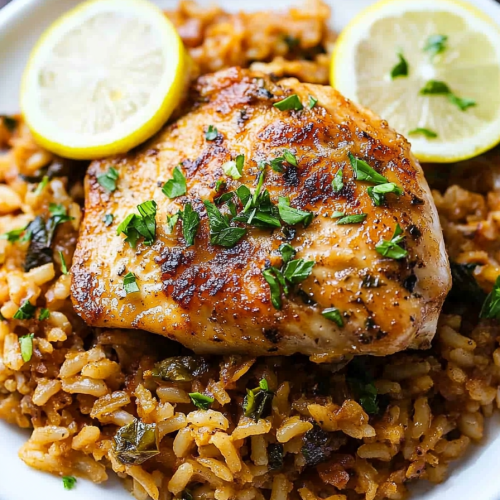 One-Pan Chicken Piccata and Rice Recipe
