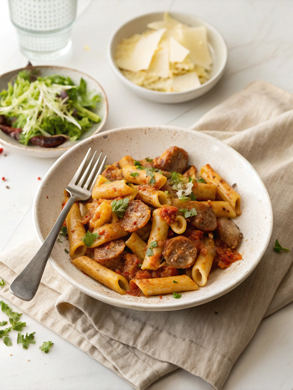 One-Pot Ziti with Andouille Sausage Recipe serving suggestion
