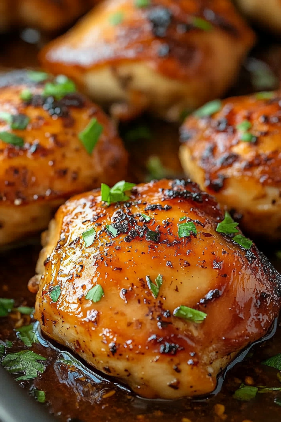 Oven-Baked Chicken Thighs Recipe Final Dish Presentation