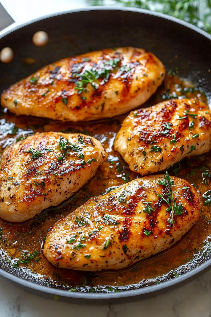 Pan-Fried Chicken Breast Recipe Final Dish Presentation