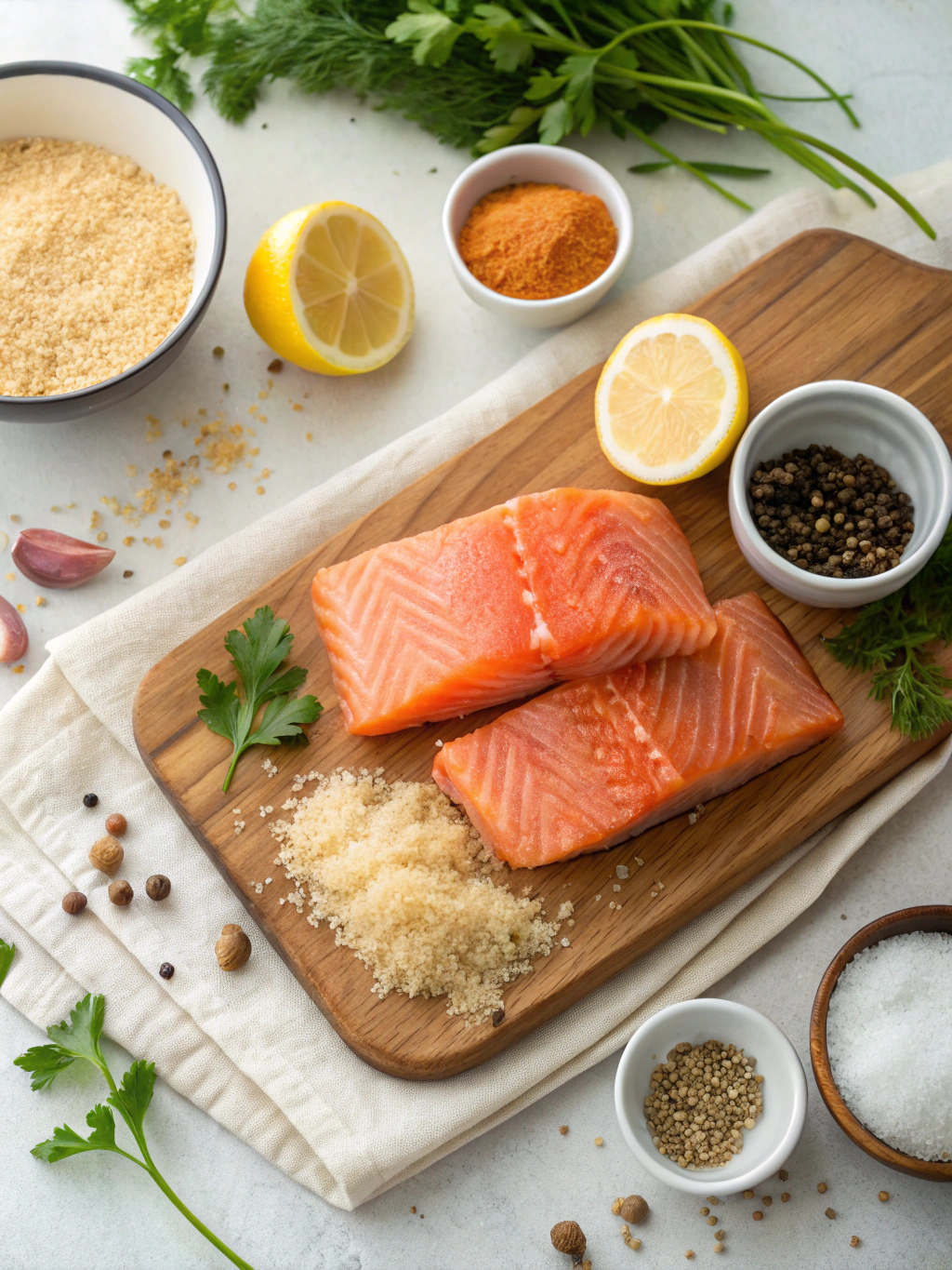 Panko-Crusted Salmon Recipe ingredients