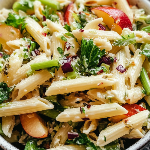 Pasta Salad Recipe with Apples and Celery