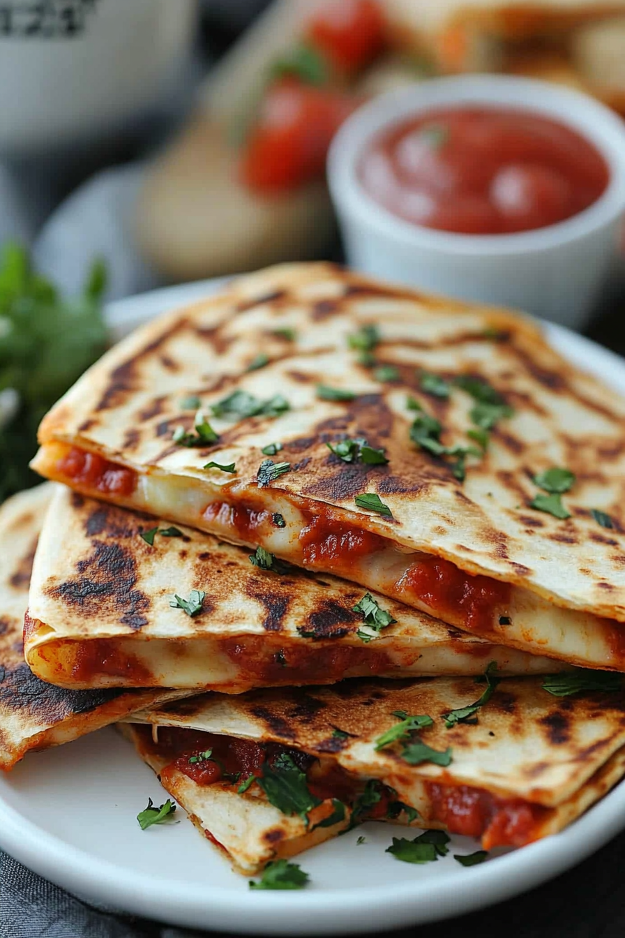 Pizzadilla Recipe: How to Make Cheesy Pizza Quesadillas Final Dish Presentation