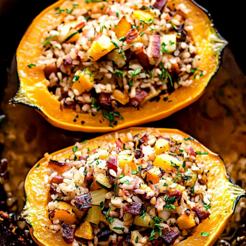 Rice Stuffed Acorn Squash Recipe