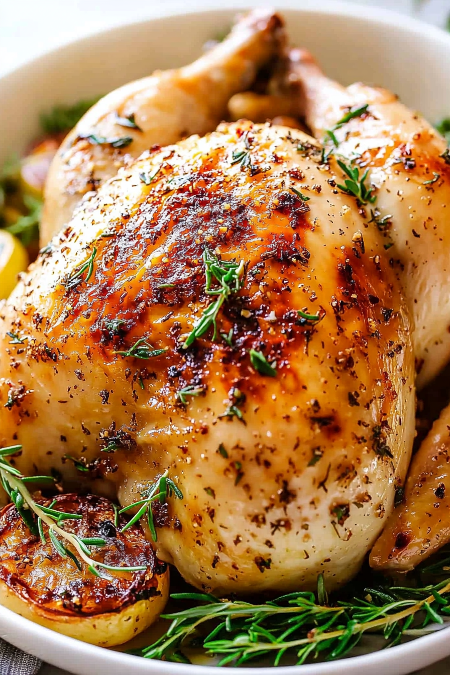 Roast Chicken Recipe: A Simple and Delicious Meal Idea Final Dish Presentation