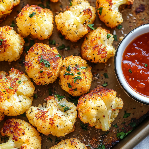 Roasted Parmesan Cauliflower Bites Recipe