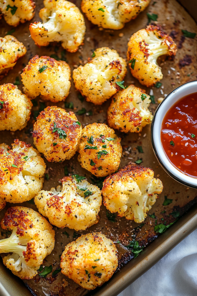 Roasted Parmesan Cauliflower Bites Recipe