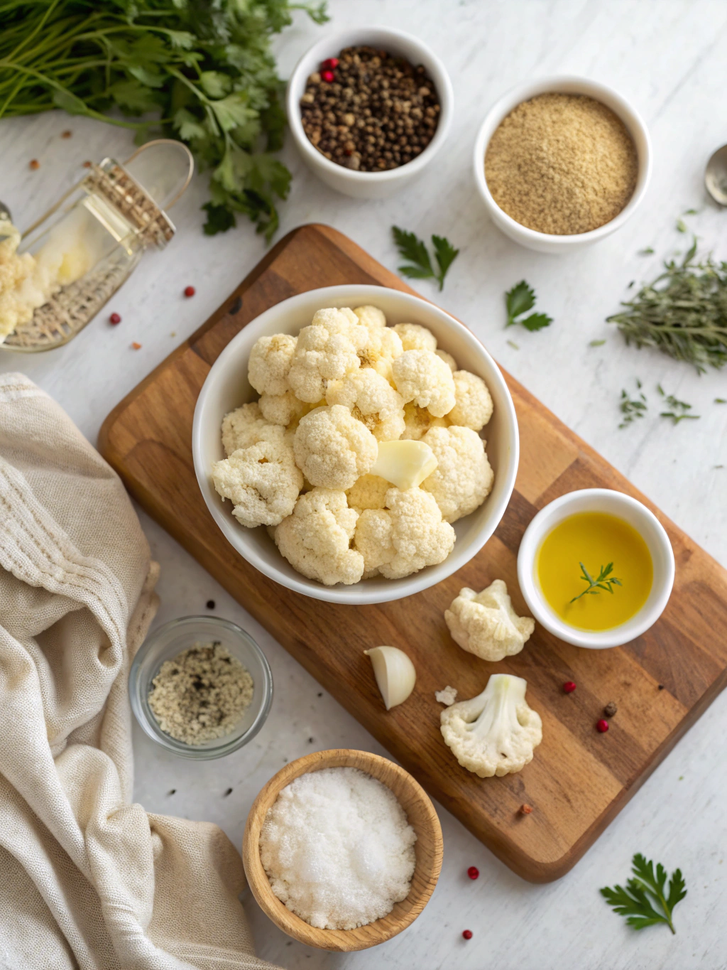 Roasted Parmesan Cauliflower Bites Recipe ingredients