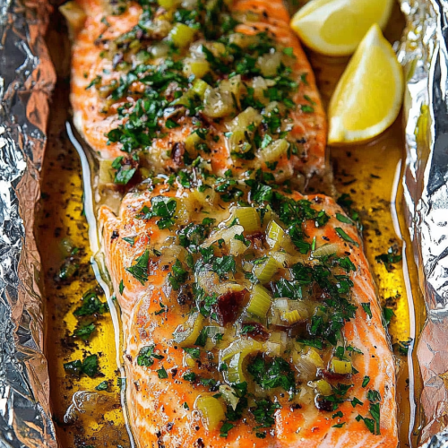 Salmon Piccata in Foil Recipe