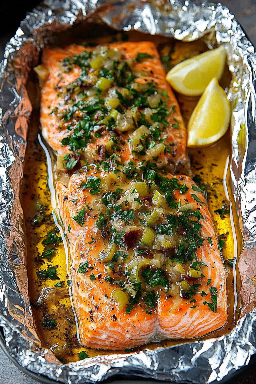 Salmon Piccata in Foil Recipe