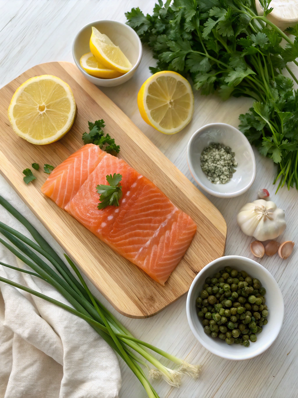 Salmon Piccata in Foil Recipe ingredients