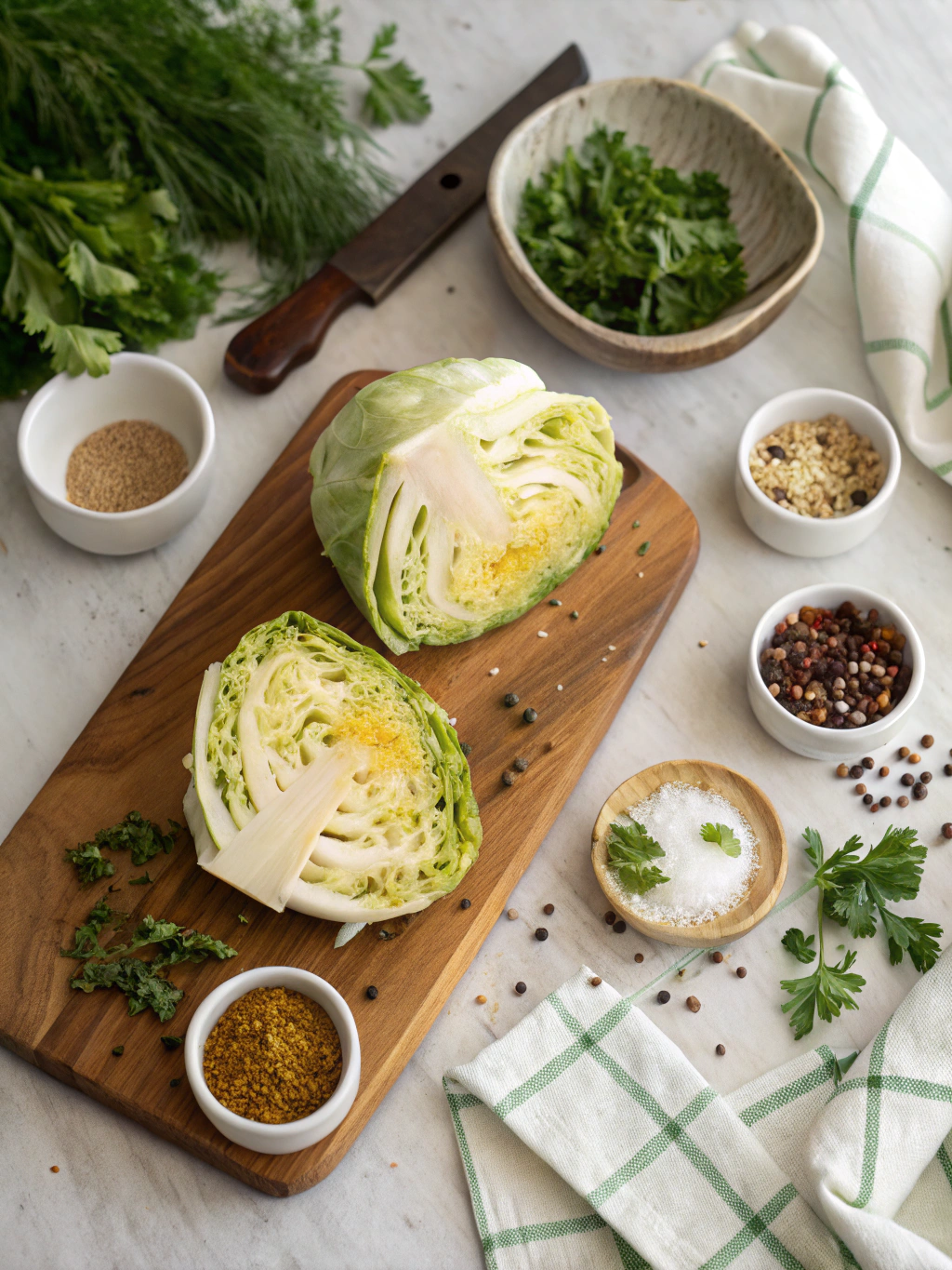 Savory Roasted Cabbage Steaks Recipe ingredients