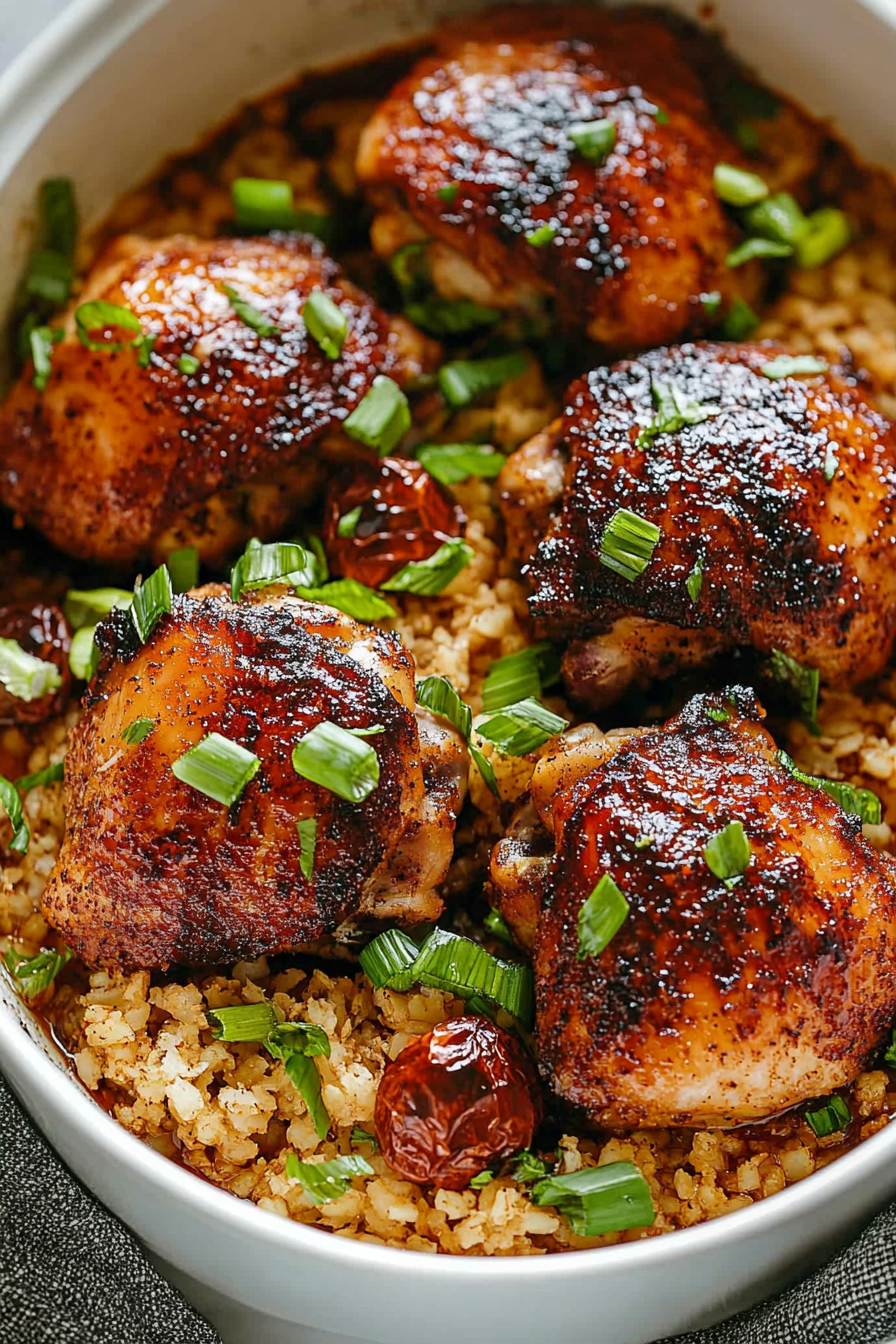 Savory Roasted Cajun Chicken Thighs Recipe Final Dish Presentation