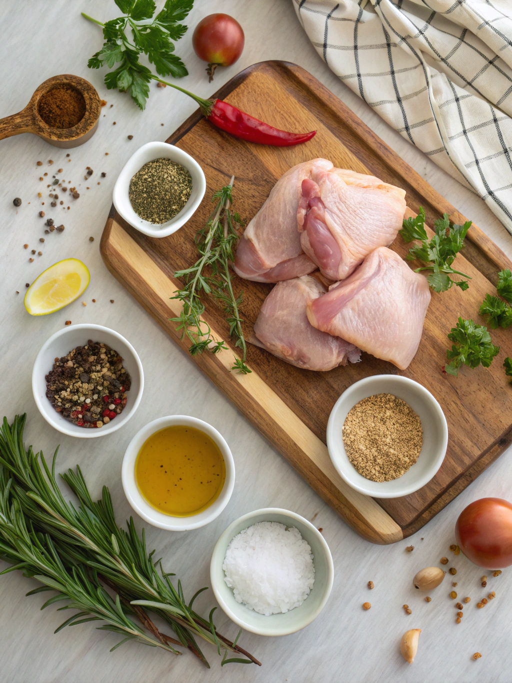 Savory Roasted Cajun Chicken Thighs Recipe ingredients