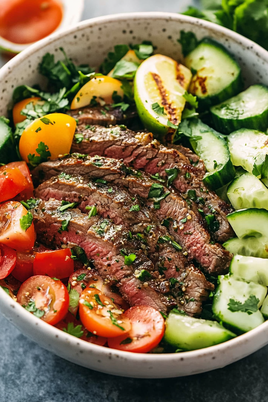 Savory Steak Salad Recipe Perfect for Any Meal Final Dish Presentation