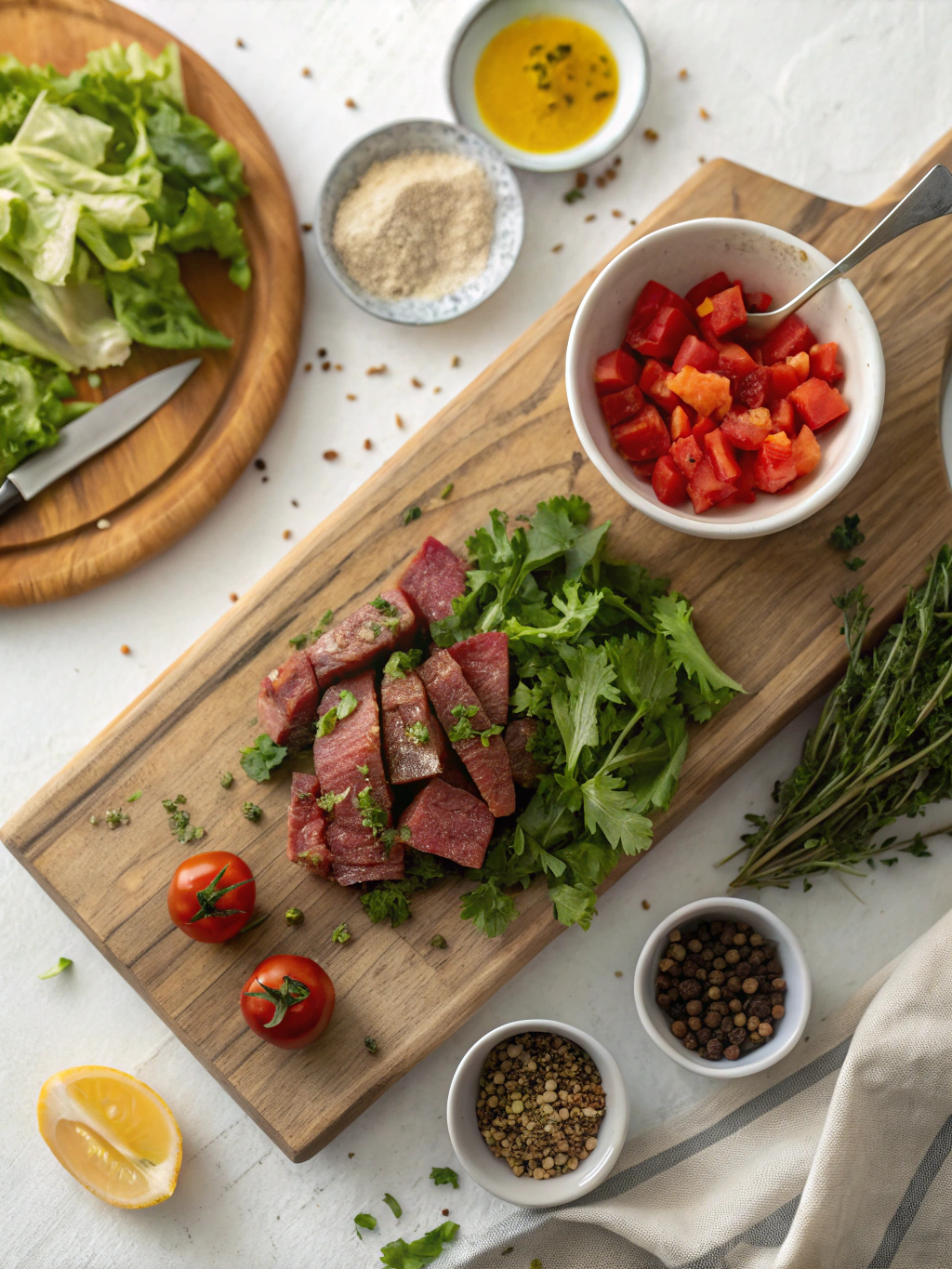 Savory Steak Salad Recipe Perfect for Any Meal ingredients