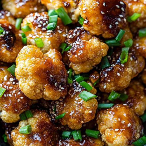 Savory Sticky Sesame Cauliflower Bites Recipe