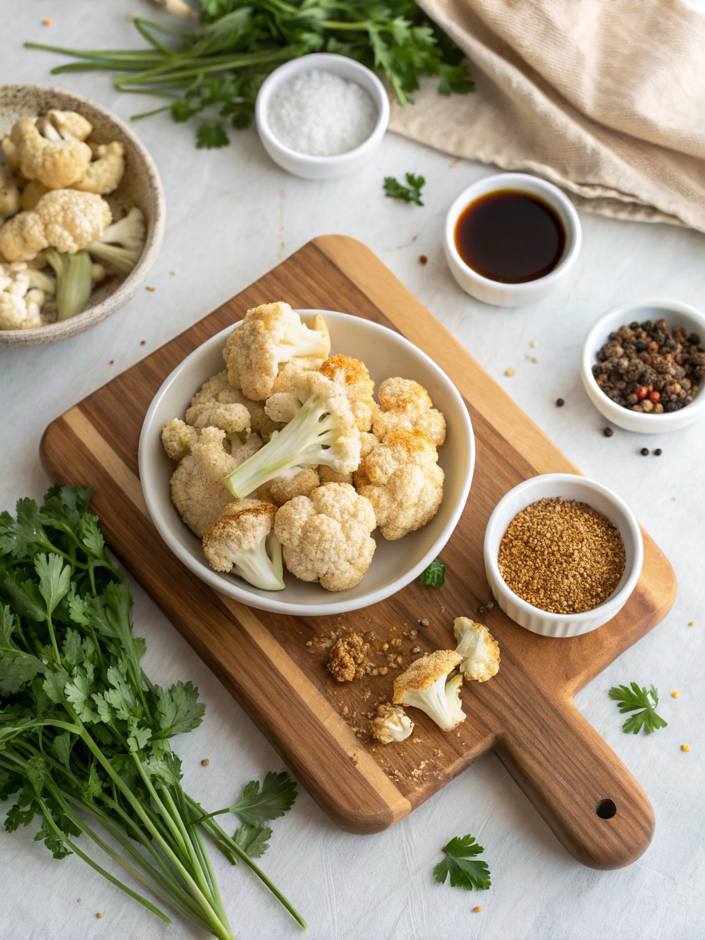 Savory Sticky Sesame Cauliflower Bites Recipe ingredients