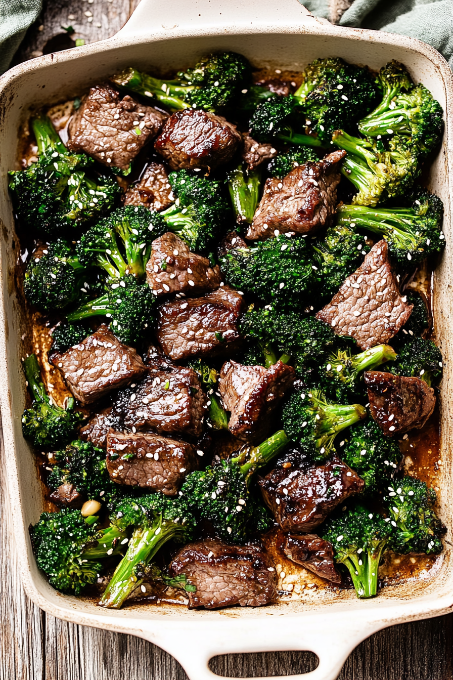 Sesame Beef and Broccoli Recipe Final Dish Presentation