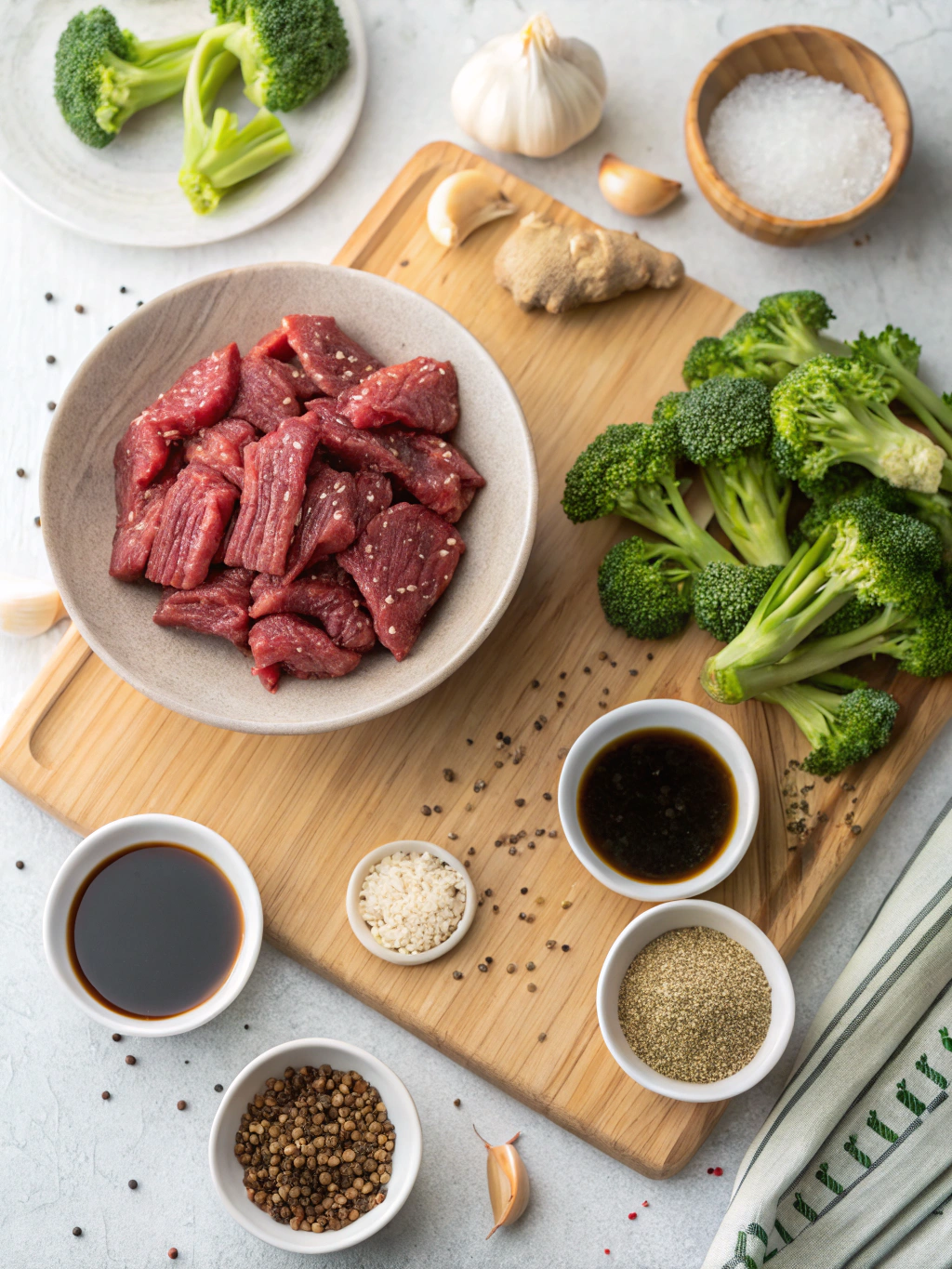 Sesame Beef and Broccoli Recipe ingredients