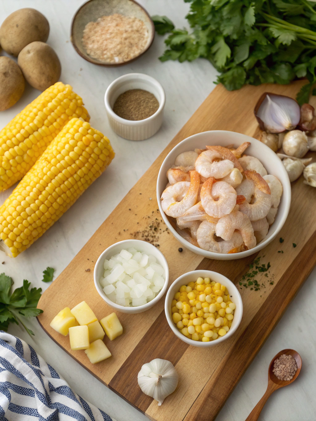 Shrimp and Corn Chowder Recipe ingredients