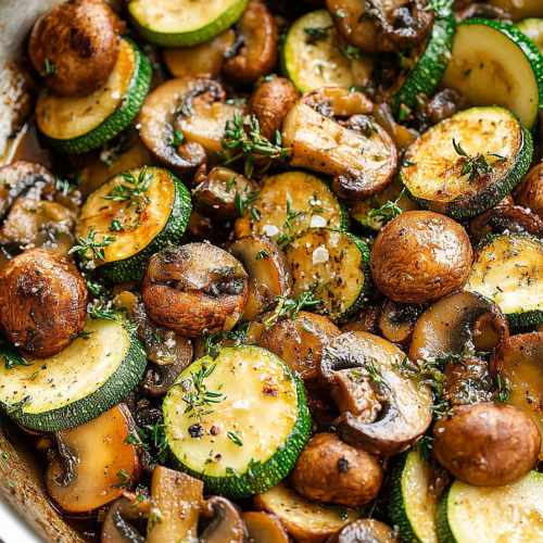 Skillet Sautéed Zucchini and Mushrooms Recipe