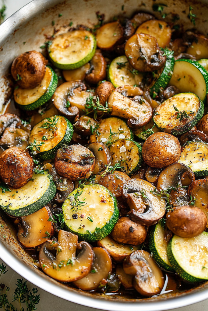 Skillet Sautéed Zucchini and Mushrooms Recipe