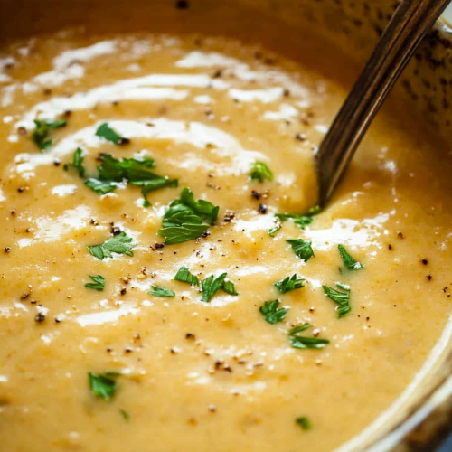 Slow Cooker Creamy Cauliflower Soup Recipe