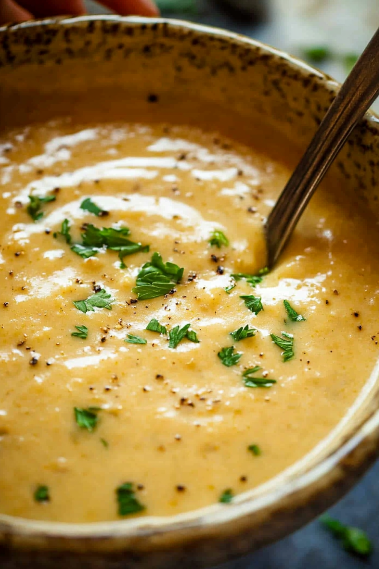 Slow Cooker Creamy Cauliflower Soup Recipe