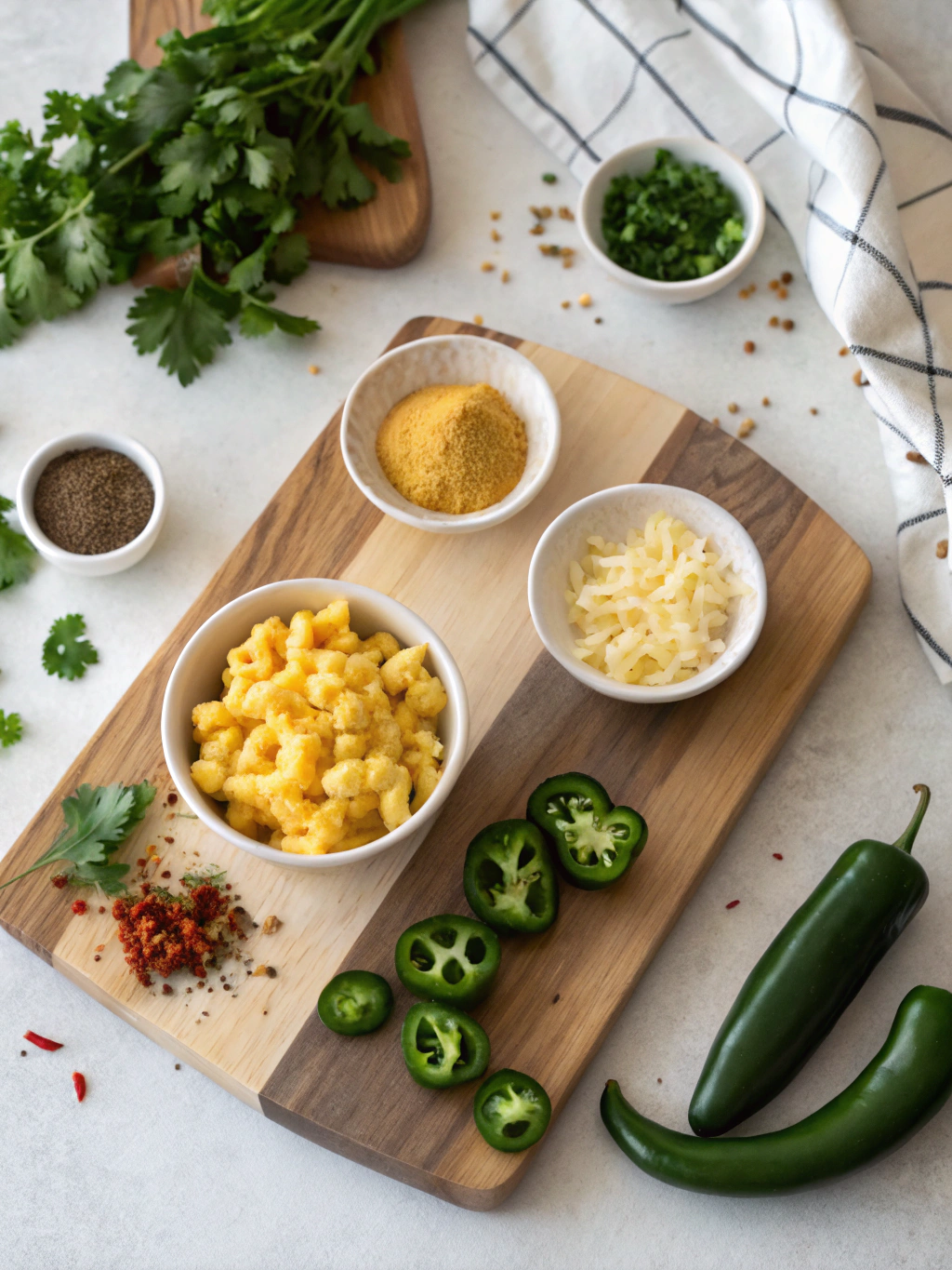 Spicy Jalapeno Macaroni and Cheese Cups Recipe ingredients
