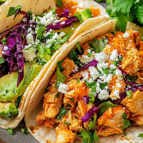 Spicy Shredded Buffalo Chicken Tacos Recipe