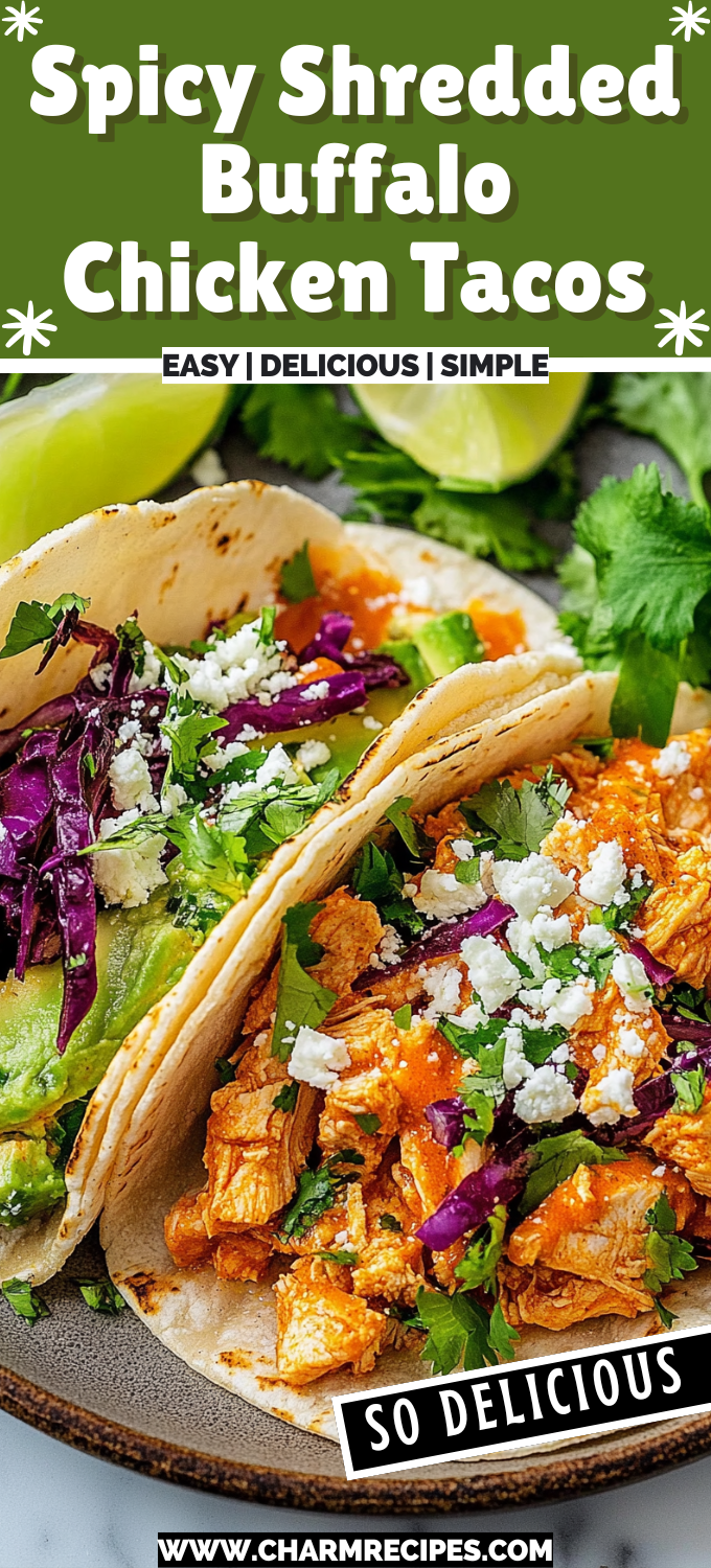 Spicy Shredded Buffalo Chicken Tacos Recipe